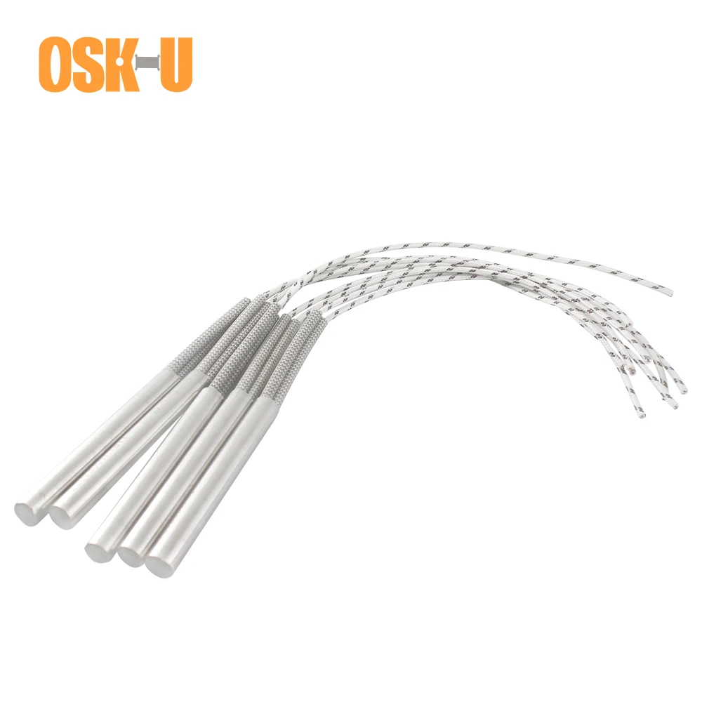 2PCS 10mm Tube Diameter Cartridge Heater Element 220V Stainless Steel Electric Tubular Heating Element Wattage 100/150/250W