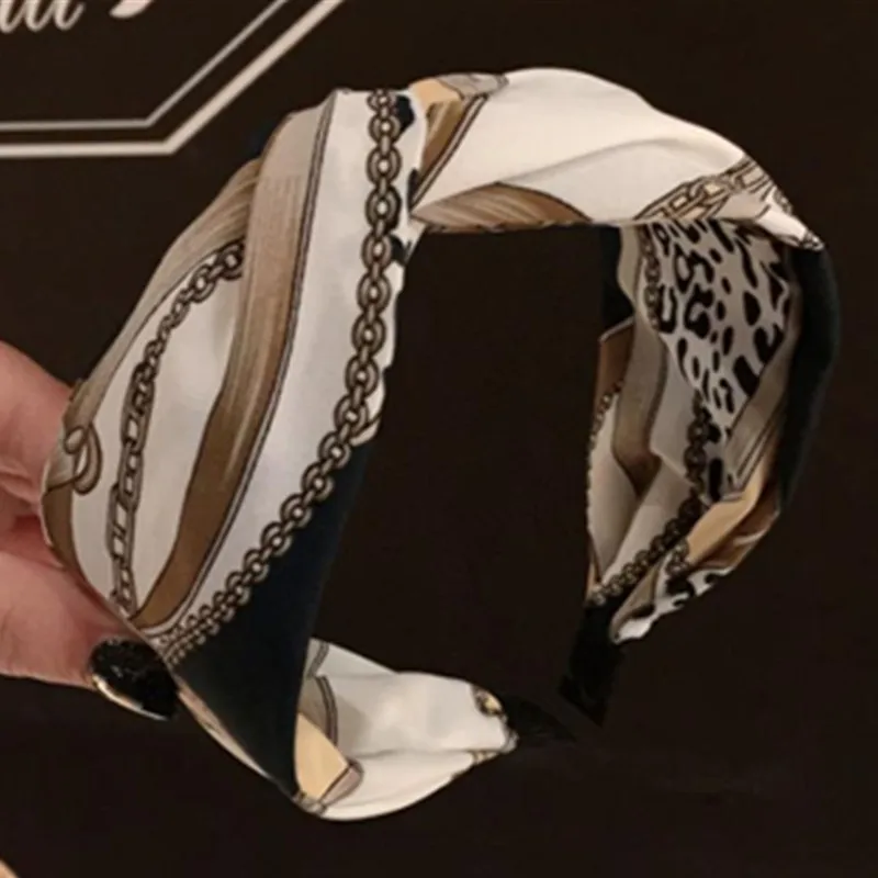 Diadema estampada, diadema ancha cruzada para mujer, accesorios para el cabello, banda para la cabeza, diadema estampada para adultos, diadema para