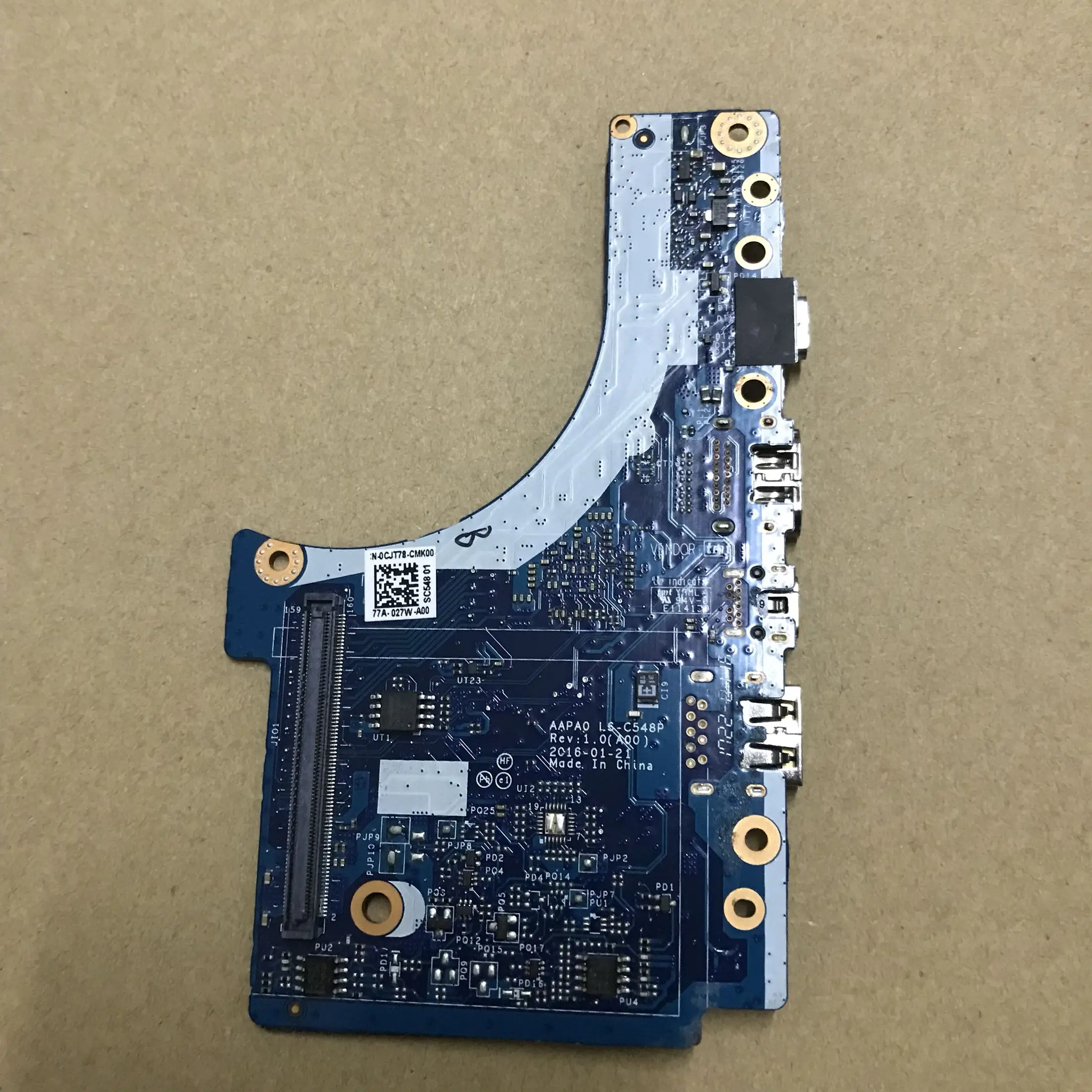 

For Dell Precision 15 7510 Left-side IO Circuit Board with USB C / USB / Mini DP / HDMI Ports - CJT78 LS-C548P 0CJT78