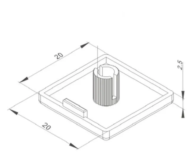 100pcs Plastic End Cap Cover Plate black for EU Aluminum Profile 2020 Endcap