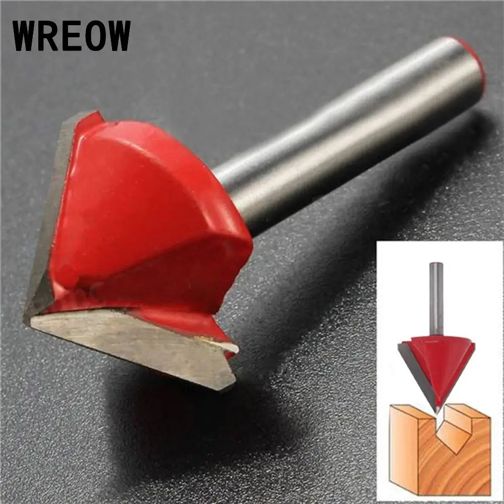 1/4Inch Shank 60/90/120 Degree CNC Carbide Alloy Milling Cutter 3D V Router Bit B3