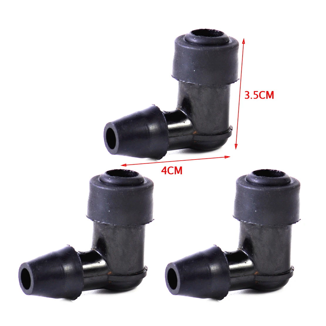 DWCX 3pcs Motorcycle 90 Degree Non Resistor Spark Plug Cap Cover fit for 152 or 154 Gasoline Engine Dirt Bike ATV Quads