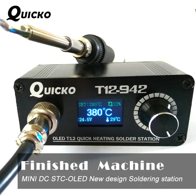 T12-942 OLED MINI stacja lutownicza Cyfrowa elektroniczna lutownica Wersja DC Przenośna bez zasilacza QUICKO