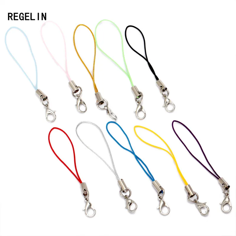 REGELIN Mobile Case Strap Lariat Lanyard Lobster Clasp Cell Phone Cord Hang Rope Key Chain Charms Finding Connector Ring DIY