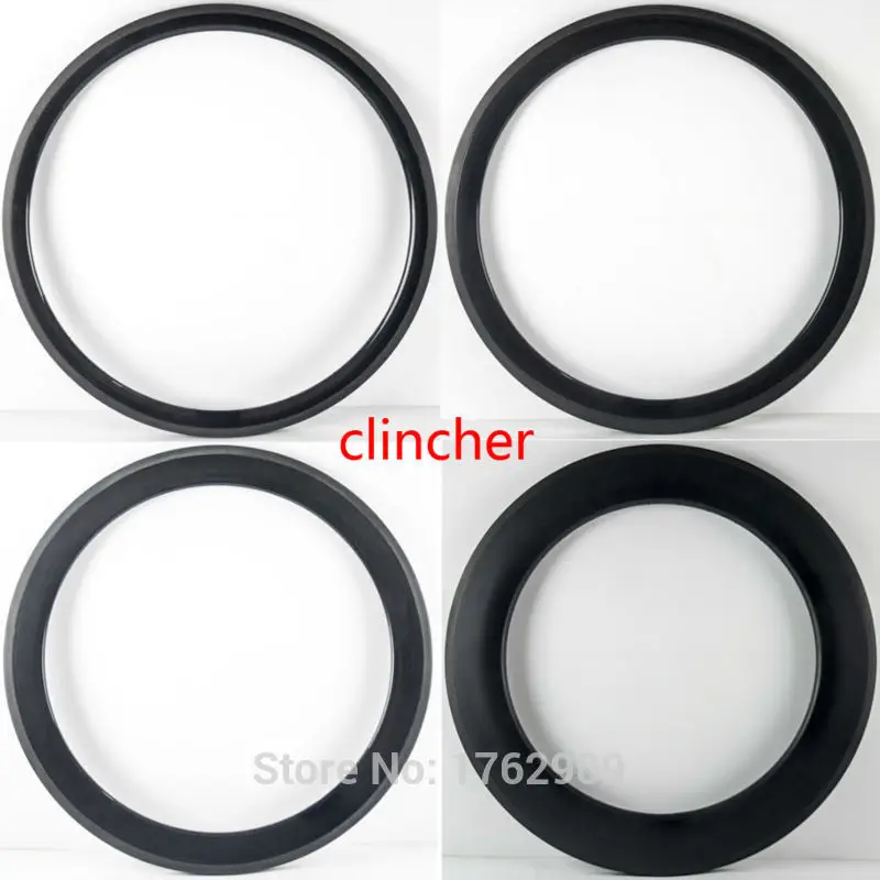 1pcs New 700C 38 50 60 88mm clincher rim carbon Road bike 3K UD 12K full carbon fibre bicycle wheels rims lightest 23 25mm width