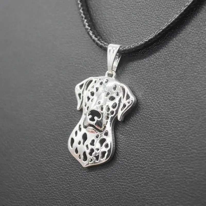 Hot Sale Alloy Pet Jewellry Necklaces Women's Metal Dalmatian Dog Necklace