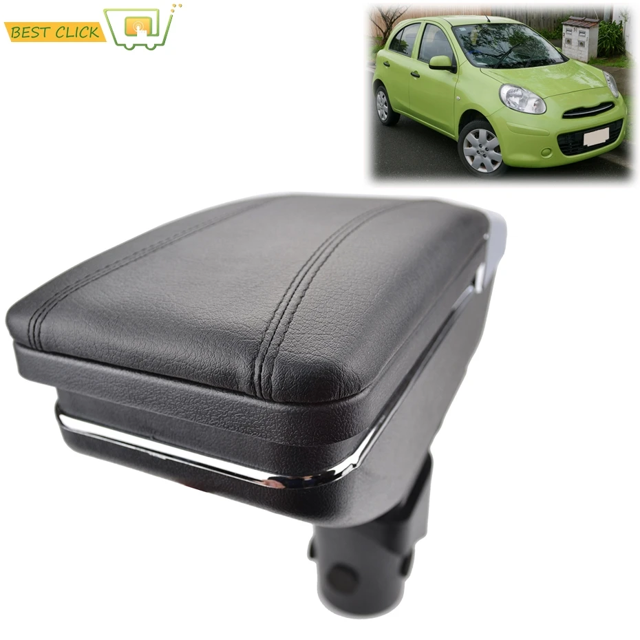 

Armrest Rotatable Arm Rest For Nissan March Micra K13 Renault Pulse Storage Box Center Console 2011 2012 2013 2014 2015 2016