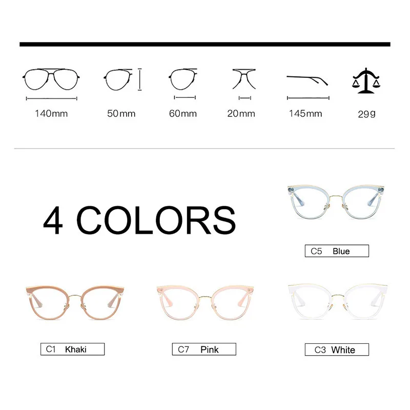 Woman Semi-Transparent Optical Eyeglasses Fashion Frame Spectacles for Women Prescription Eyewear Glasses Frame