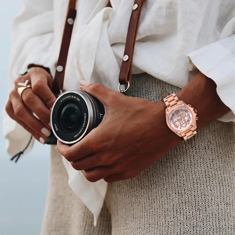 GEDI Rosegold ساعة النساء ساعات كوارتز السيدات العلامة التجارية الأعلى كريستال فاخر أنثى ساعة معصم فتاة ساعة Relogio Feminino جديد 2019