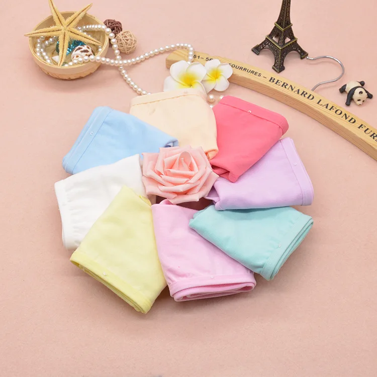 10-Pack Cotton Young Girl Underwear Candy Colors for Teenage Girls Briefs Kids Underwear Panties Pants Underpants 9-20T