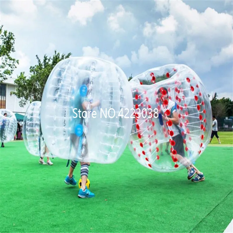 Envío Gratis globo de fútbol Zorb 0,8mm 100% PVC 1,7 m pelota de choque de aire fútbol de burbujas inflable para adultos