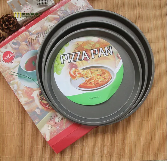 3pcs/lot 9 10 12 inch pizza pan tray three piece steel non-stick Baking Dish & Pans Kitchen Baking Cake Mould Pie JC 0510