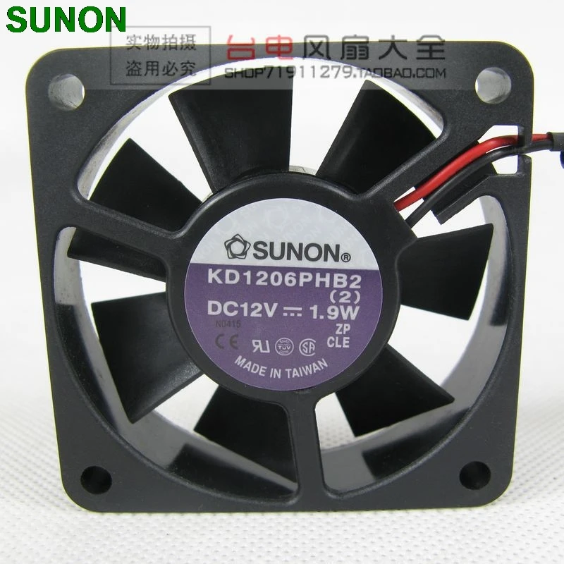 

Brand New For Sunon KD1206PHB2 6015 6cm 60mm DC 12V 0.19W 2Wire Silence Server Cooling Fan