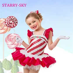 Ballet Dress For Girls Children Dance Costumes Clothes Kids Dresses Gymnastics Tutu Leotard Girl Red Dancewear Ballet(Send Gift)