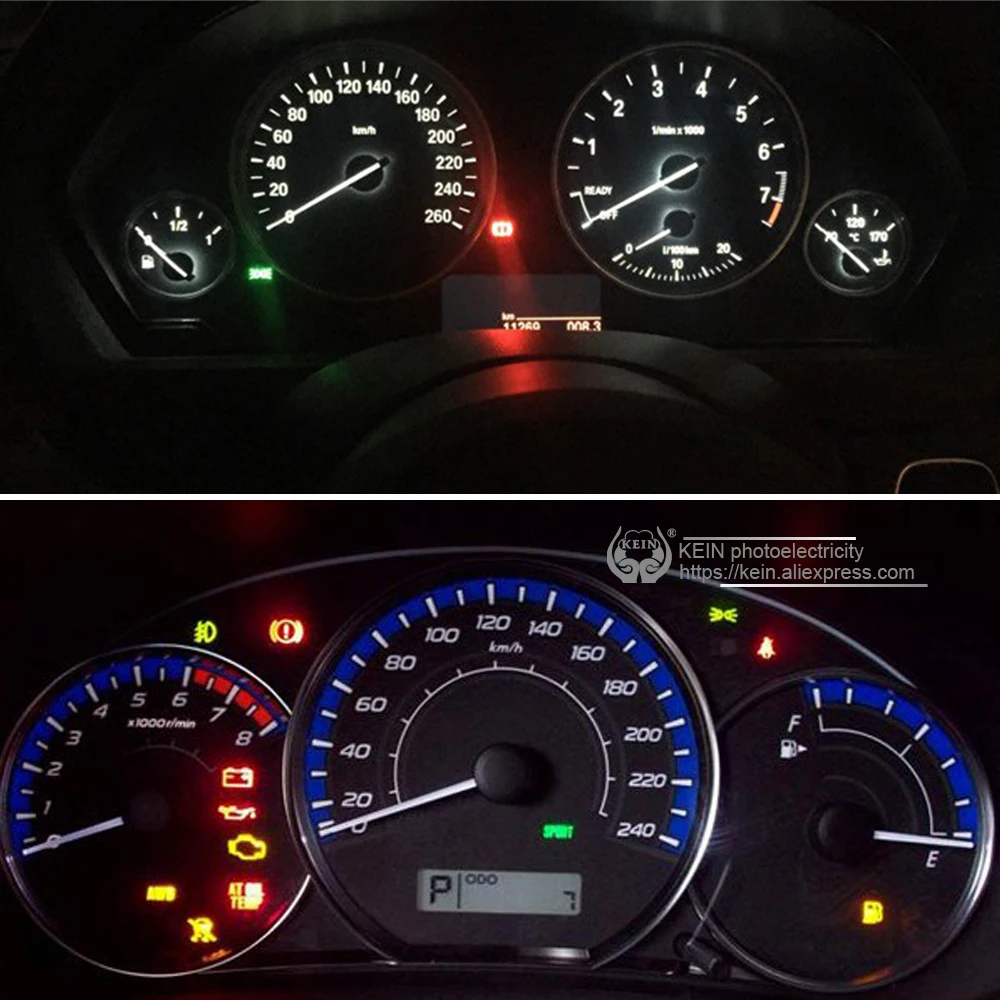 KEIN 8PCS T5 B8.5 B8.5D Led Instrument Light Dashboard Dash Panel Warning Car Indicator Signal Lamp Bulb Auto 12V Red Blue Green