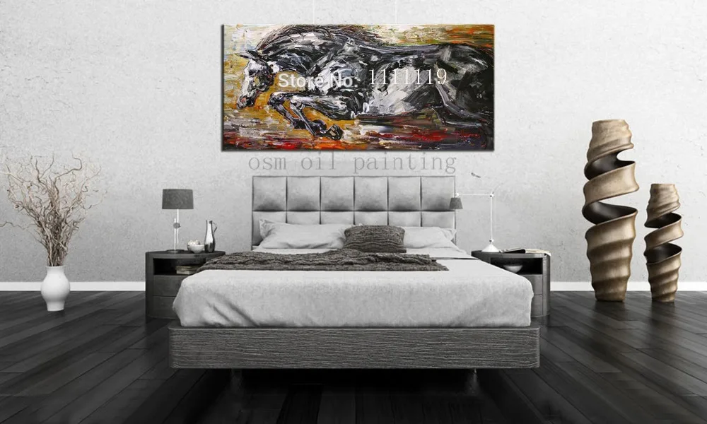 

High Skills Artist 100%Hand-painted Abstract Bull Oil Painting on Canvas Handmade Bull Knife Painting for Office Home Decoration