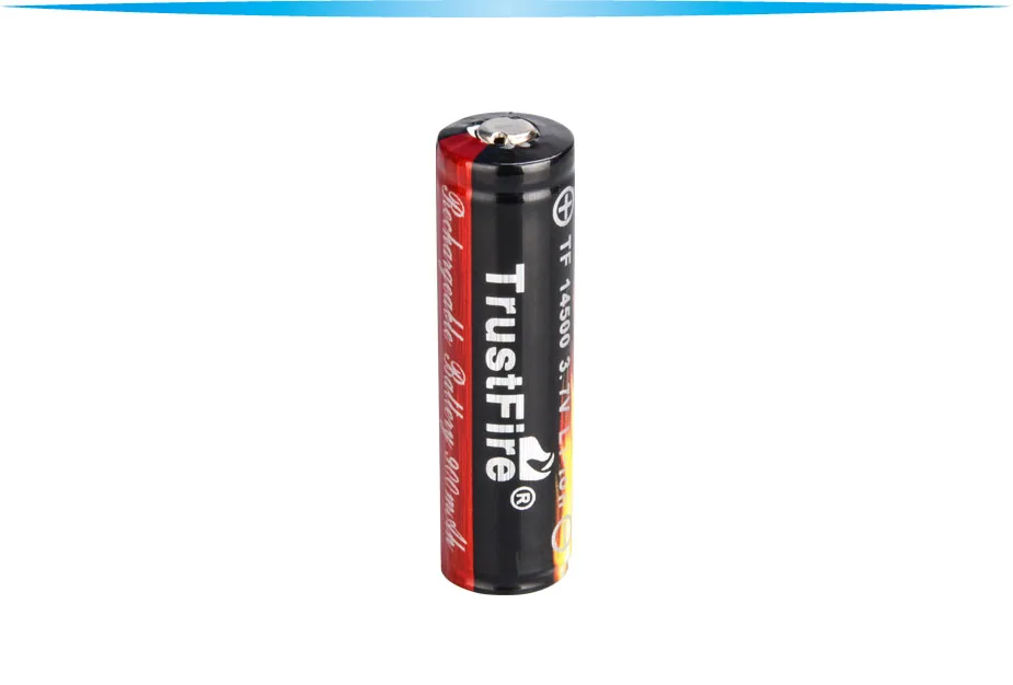 2pcs TrustFire 3.7V Li-ion 14500 Rechargeable Battery 900mAh Real Capacity Lithium Battery with Protected PCB