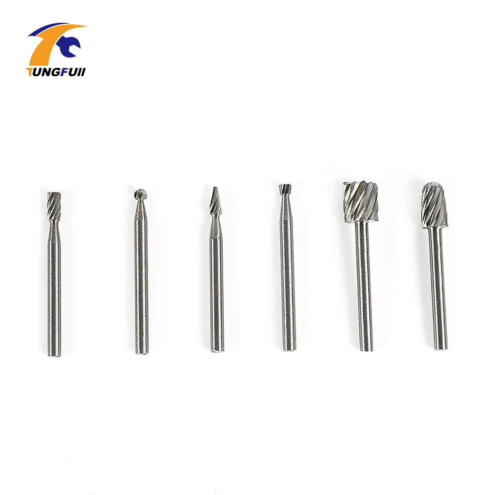 Tungfull Dụng Cụ Xay Burrs Bộ Dao Tự Làm Mũi Khoét Gỗ Cắt Xay Công Suất Phụ Kiện Dụng Cụ Điện Dremel Mũi Khoan Mini