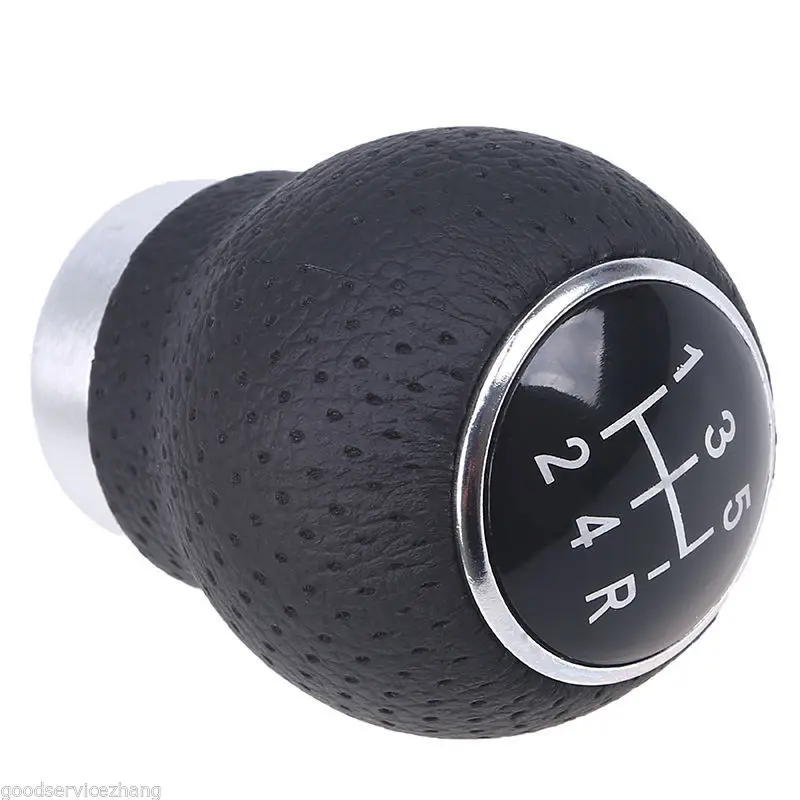 

Black Leather 5-Speed Universal Manual Gear Shift Knob Shifter Lever for Subaru Impreza WRX STI Outback Forester 2010-2018
