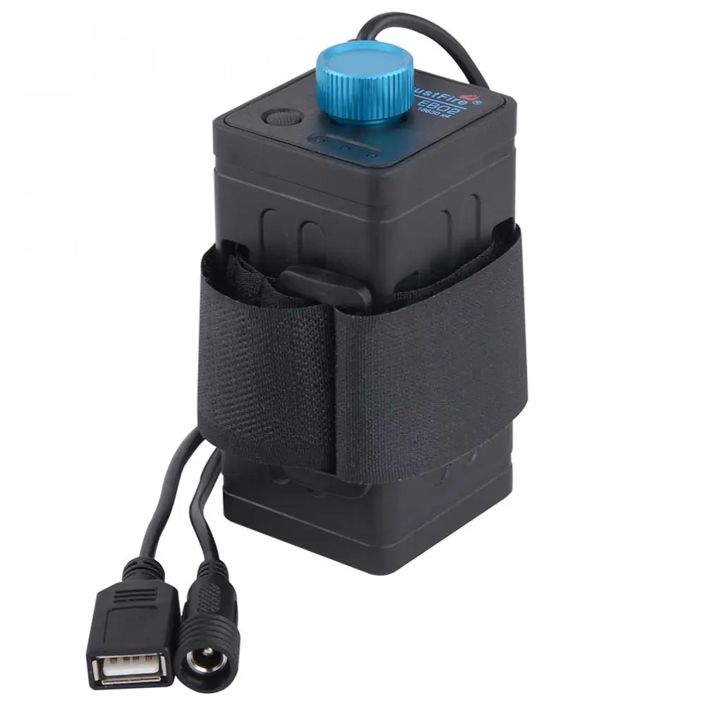 Przenośna praktyczna wodoodporna obudowa baterii Box z interfejsem USB wsparcie 4x18650 bateria do roweru LED Light