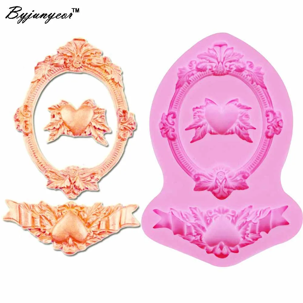 

DIY Mirror Love Silicone Kitchen Molds for Handicrafts Cupcake Fondant Sweets Cookie Baking Supplies Table Decorations Pastry