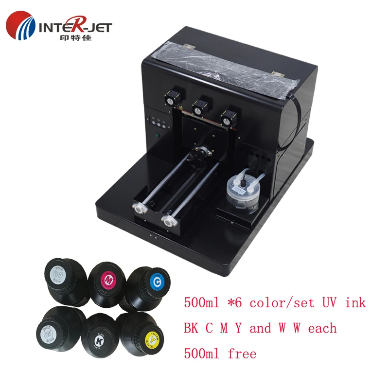 

500ml*6color/set UV ink included L800 modified A4 size UV flatbed printer machine