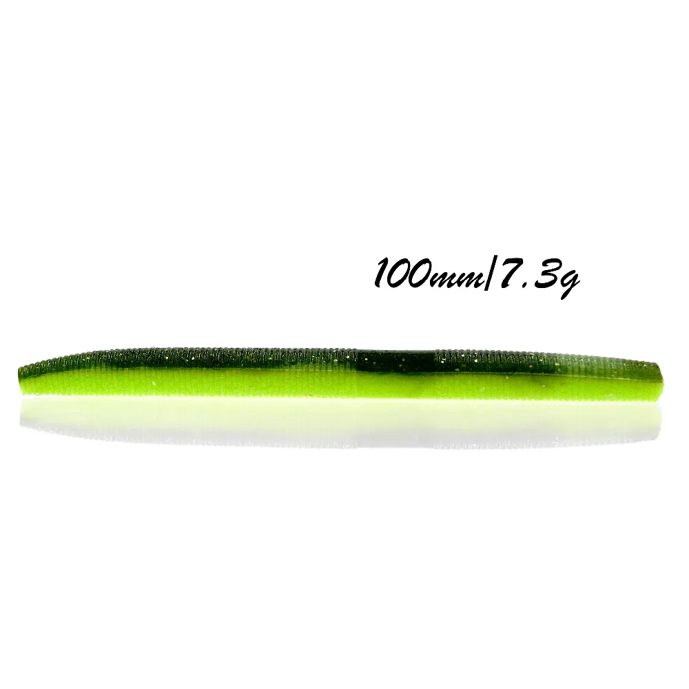 8 Pieces/Pack High Density Senko Soft Fishing Lure Worm Baits 100mm 7.2g Wacky Rig For Bass Fsihing