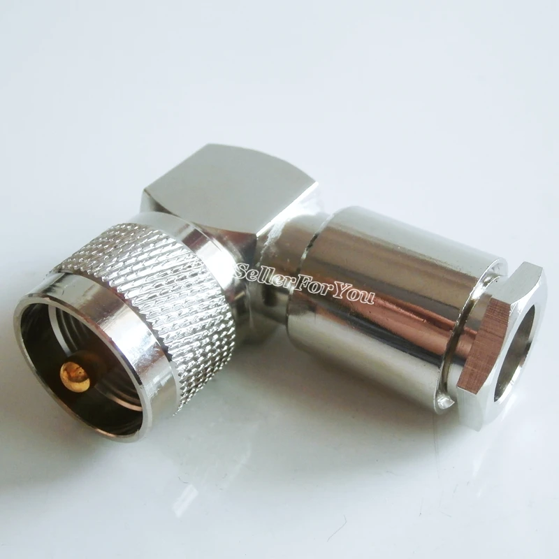 

10X UHF PL259 Штекерный разъем прямоугольный зажим для кабеля LMR400 RG8,RG213,RG214