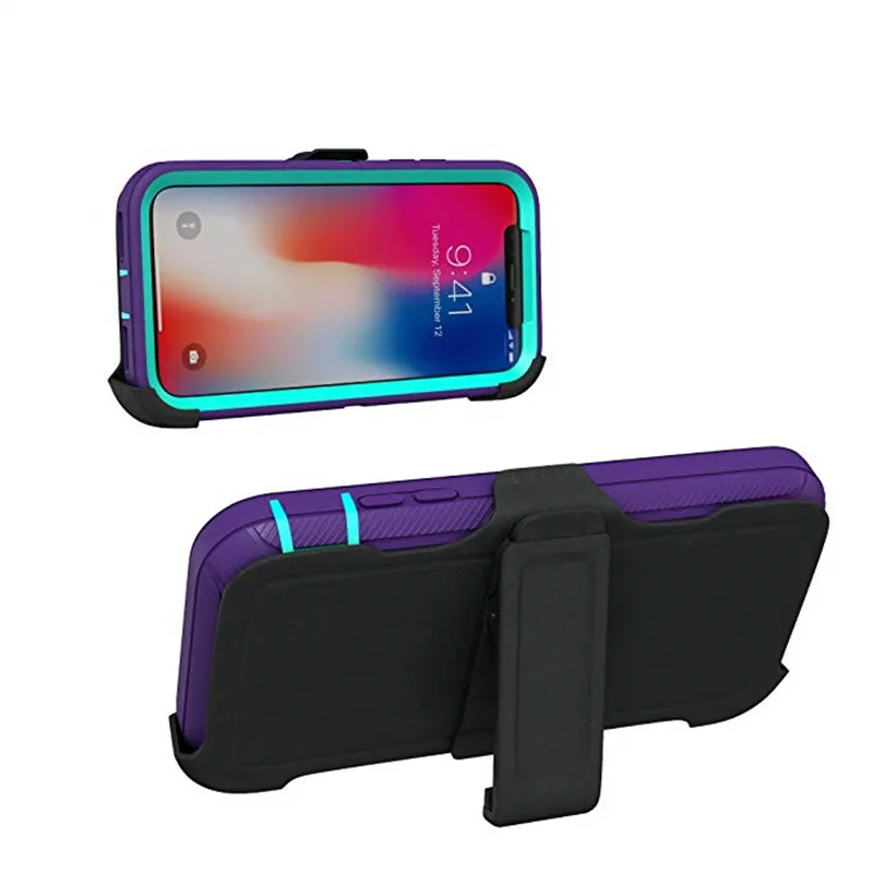 حافظة مدرعة 3 في 1 لهاتف آيفون X XS MAX XR 6 6S 7 8 Plus حافظة حماية ضد الصدمات لهاتف آيفون 11 12 13 Pro Max Mini