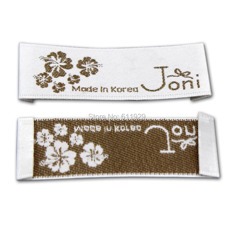 

Clothing Embroidered Satin Labels, Garment Collar Damask Label with Cut, Clothing Woven Tags, 1000 PCs/Lot, Free Shipping