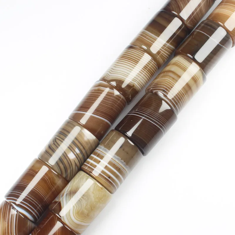 column 6x12mm,8x30mm Botswana Agates Persia Sardonyx onyx Coffe stripe Natural stone Tube DIY Loose Beads 15\