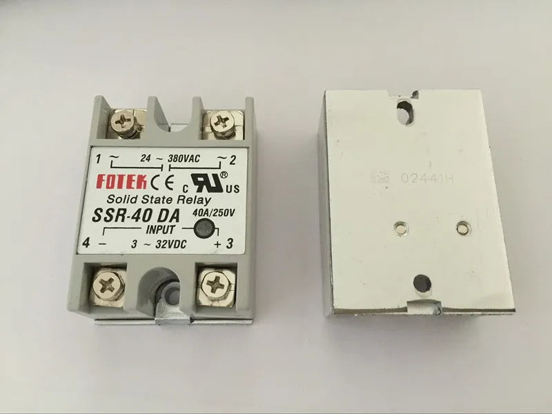 

10PCS SSR40DA SSR-40DA Manufacturer 40A ssr relay,input 3-32VDC output 24-380VAC