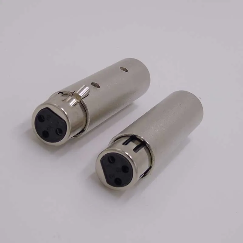 Adaptador de micrófono de Audio, conector XLR hembra a xlr macho, 3 pines, alta calidad, 2 unidades por lote