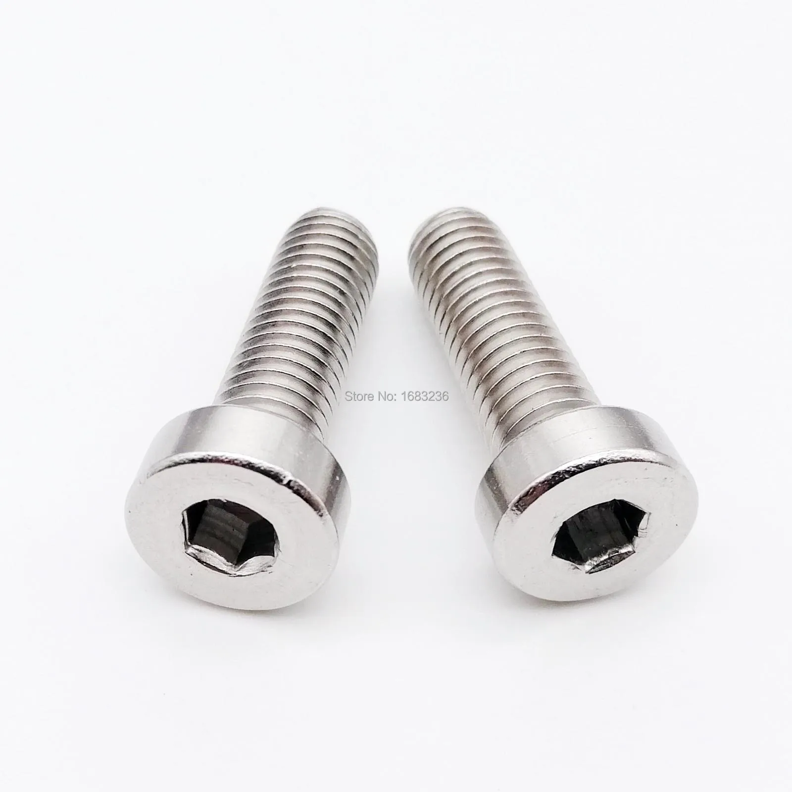 HZYUEGOU 50 Stück M3 M4 M5 M6 M8 DIN914 304 Edelstahl Schwarz Klasse 12.9 Sechskant-Innensechskant-Kegelspitz-Schraube Grub Bolt – Detail 2