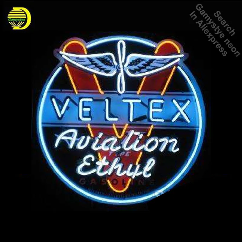 

NEON SIGN For Velte Aviation Gasoline NEON Bulb Lamp GLASS Tube Decor Club Garage Room Handcraft Advertise anuncio PRINT BOARD