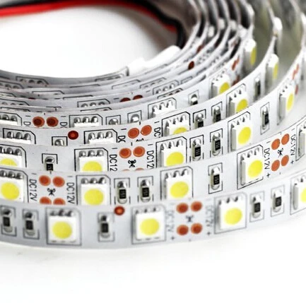 5M LED strip 5050 DC12V flexible light 60 leds/m no-waterproof Warm White,White,Green,Blue,Red,Yellow,RGB