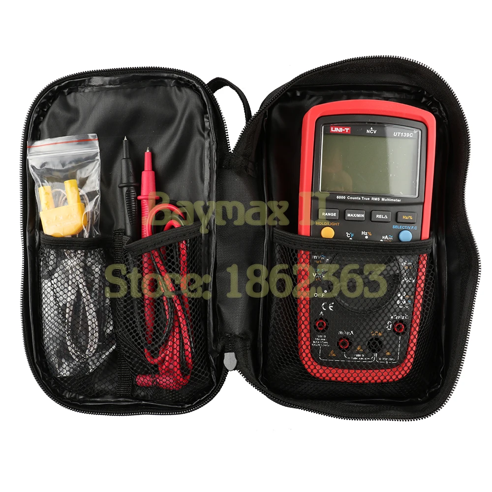 Imagem -05 - Uni-t Black Canvas Bolsa para Multímetro Digital Uni-t Series Também Terno para Outras Marcas