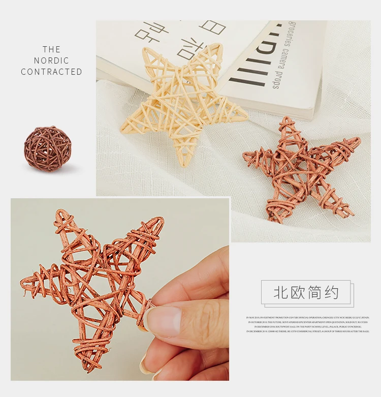 Ins Fotografie Requisiten Hintergründe Zubehör 9 stücke Natürliche Rattan Wicker Kugeln Sepak Takraw Ball Foto Studio Home Dekoration