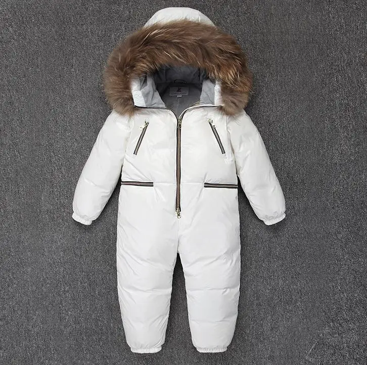 -30 Russian Winter Snowsuit 2021 Boy Baby Jacket 80% Duck Down Outdoor Infant Clothes Girls Climbing For Boys Kids Jumpsuit