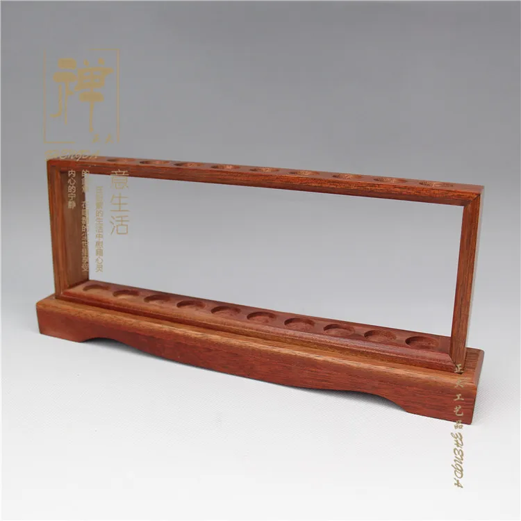 Red sandalwood wood drum rack display rack is incense incense tube display row incense rack factory wholesale