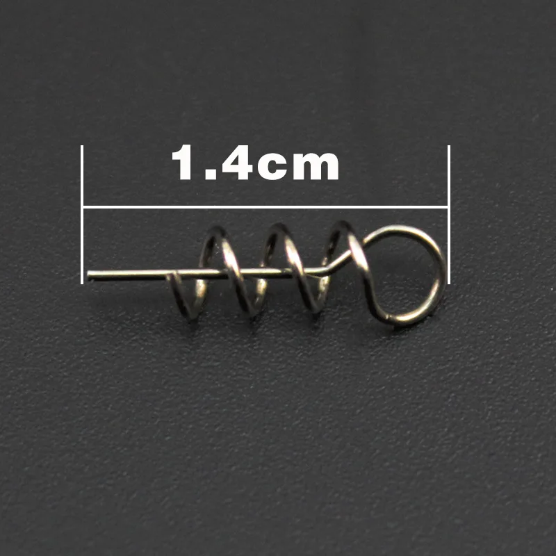 Wholesale 10pcs/lot  Fishing Lures Soft Pin To Fixed Latch Needle Soft Worms Fishing Bait With Spring Silver Color D30