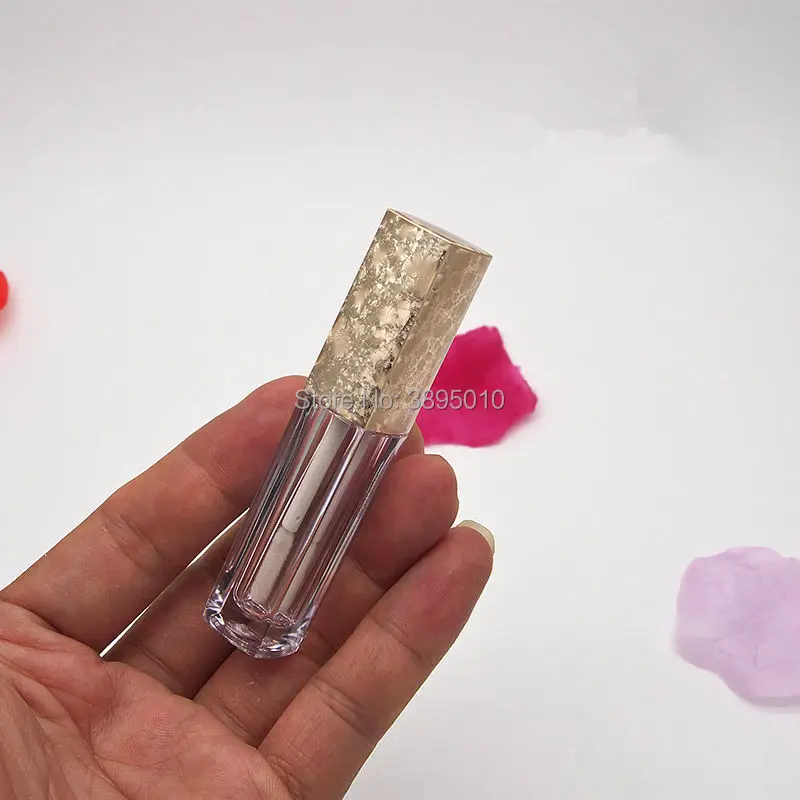 2.5ml Empty Square Plastic Clear Lip Gloss Tube,Small Top Grade Elegant Lipstick Refillable Bottle F897