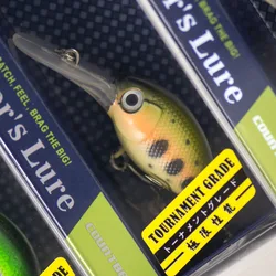 Señuelos de Pesca de plástico duro, cebo de manivela de 37mm y 4,8g, Countbass Wobbler, cebos de pesca de agua dulce Crappie