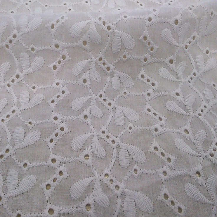 

XERY-2219 cotton hollowout embroidery woven fabric,XERY-2219