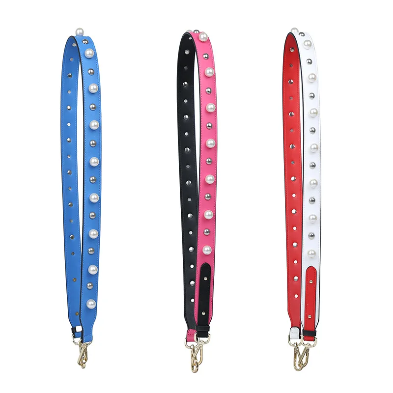 

2018 New Color Pearl Bag Strap Lengthen Cross Body Shoulder Belt Strap Women Dual-use Handbag Straps Replacement High Quality