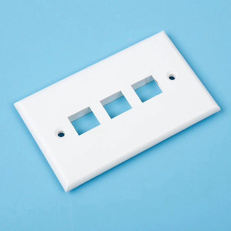 US Type Wall Outlet Faceplate Insert For 1 2 3 4 6 Keystone Jack Socket 114x70mm White Color Frame Panel