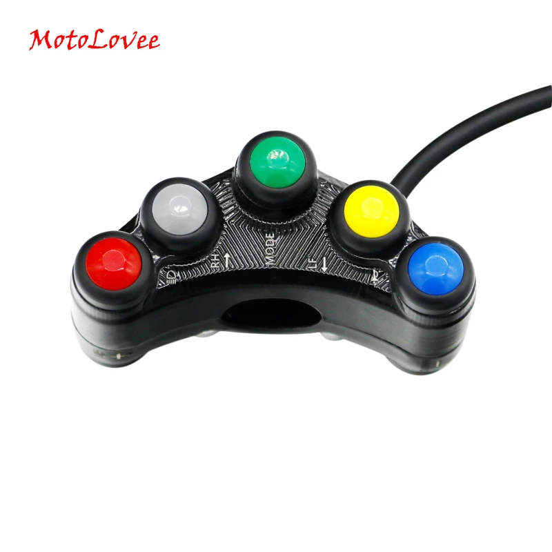 

MotoLovee Motorcycle Switch Motorbike Handlebar Switches Headlight Indicator Horn Aluminum Universal Scooter Multifunction DIY