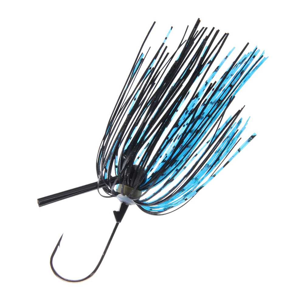 6Pcs 7g 10g Weedless Jig Head Fishing Lure Football Jig Silicon Skirt Jig Head Hook For Bass Walleye Trout Perch