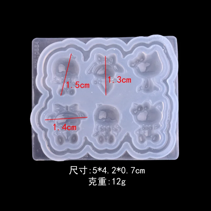 Nail Crystal drip mould mini cartoon character transparent UV glue mould