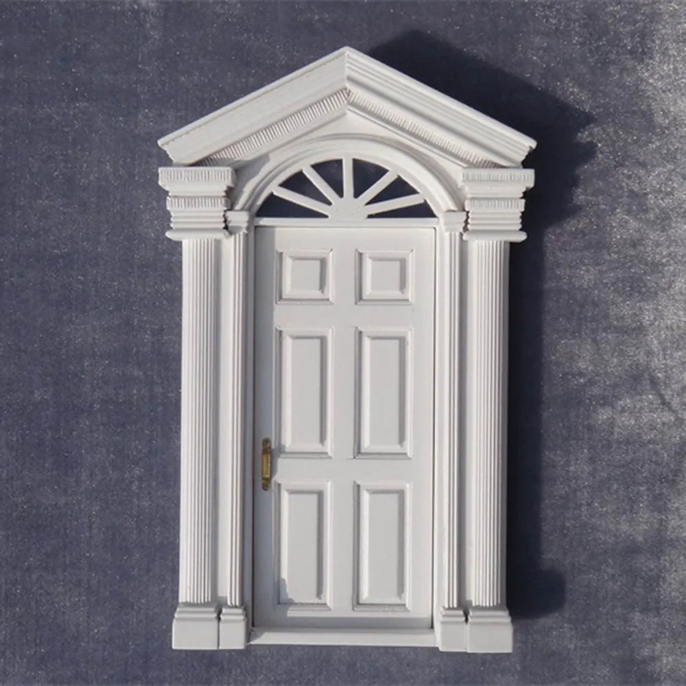 1/12 Dollhouse Miniature Accessori Mini di Legno Bianco 6 Porta di Graticcio di Simulazione Mobili Giocattoli di Modello della Bambola Decorazione